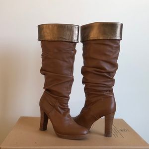 Charles David Brown Leather Boots